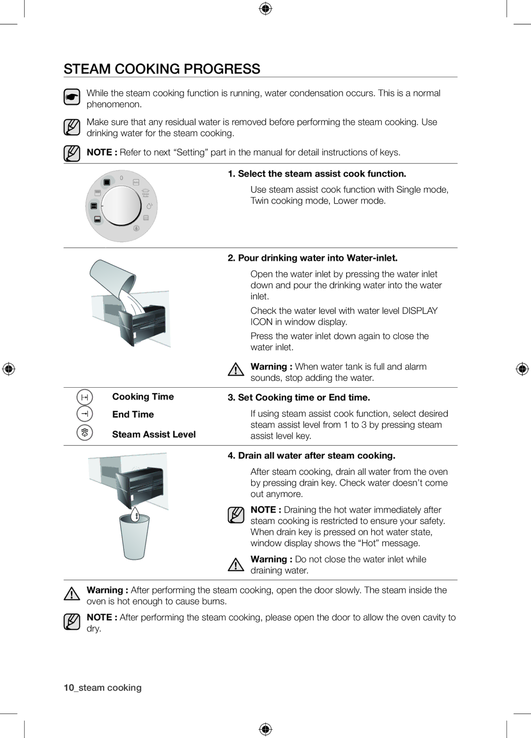 Samsung BQ1AD4T013/XEF manual Steam cooking progress 