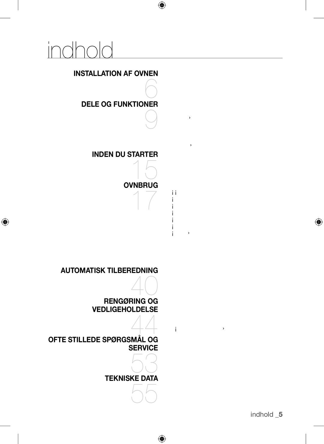 Samsung BQ1Q4T149/XEE manual Indhold 