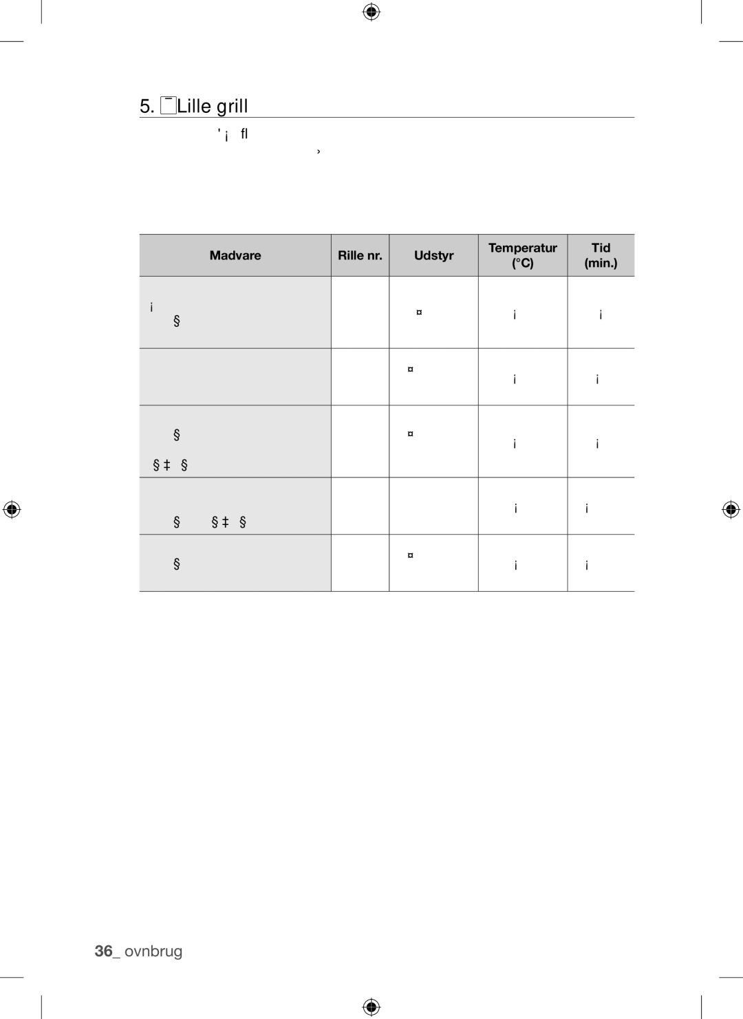 Samsung BQ1Q4T149/XEE manual Lille grill 