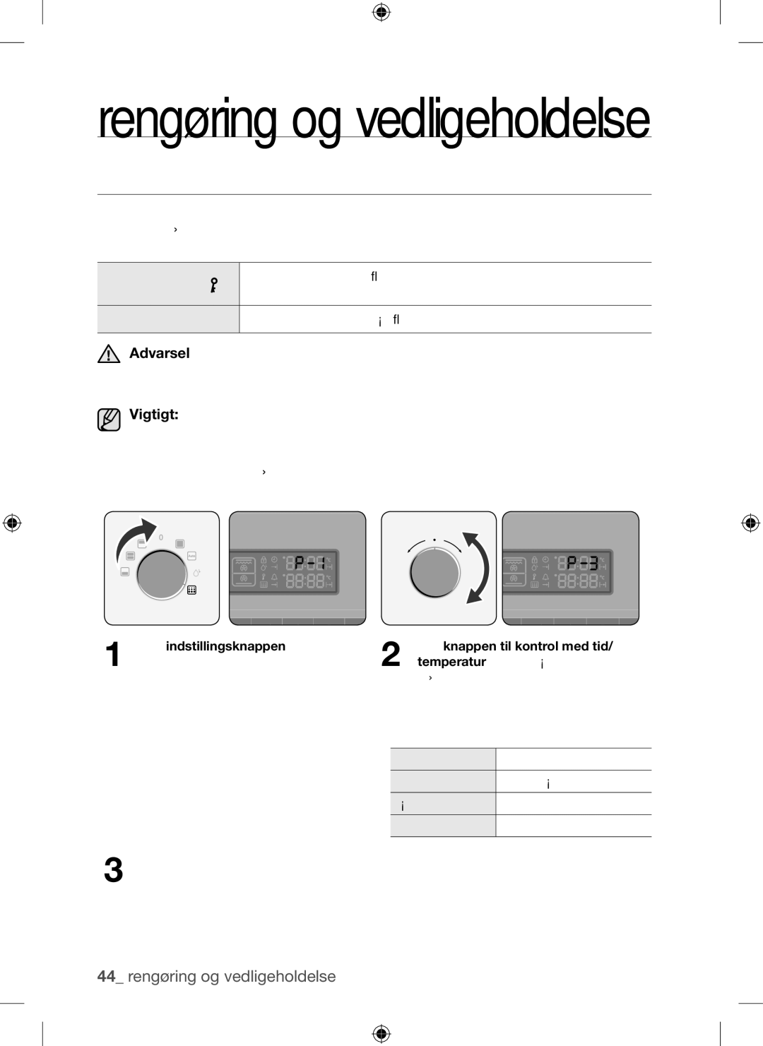 Samsung BQ1Q4T149/XEE manual Selvrensning, Rengøring og vedligeholdelse 