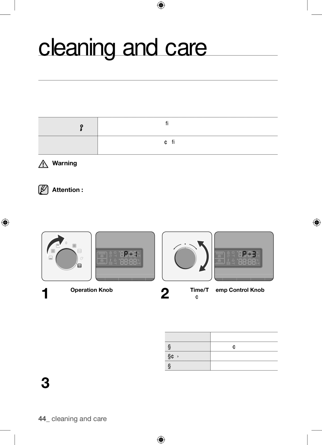 Samsung BQ1Q4T149/XEE manual Cleaning and care, Self cleaning 