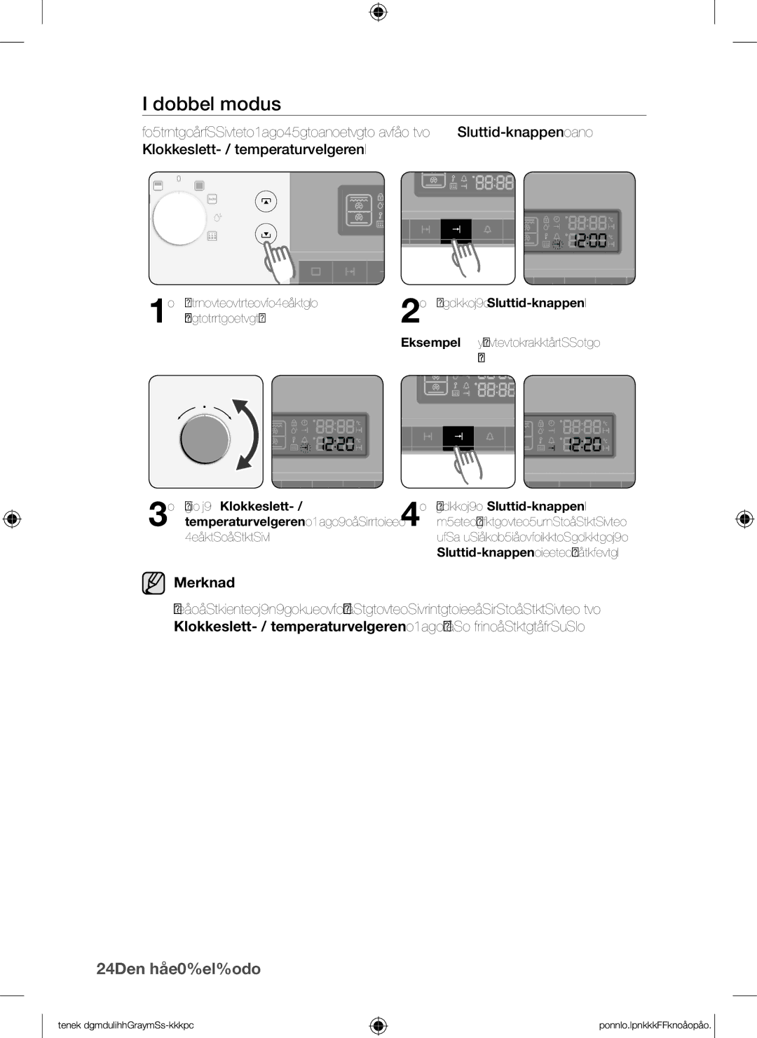 Samsung BQ1Q4T149/XEE manual Velg den delen du ønsker 