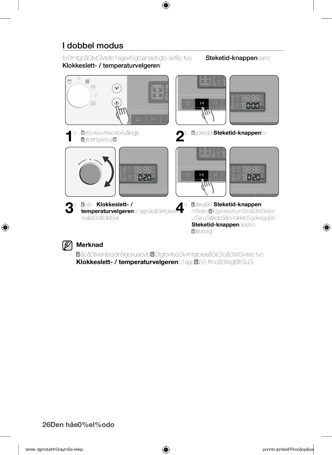 Samsung BQ1Q4T149/XEE manual Øvre eller nedre 