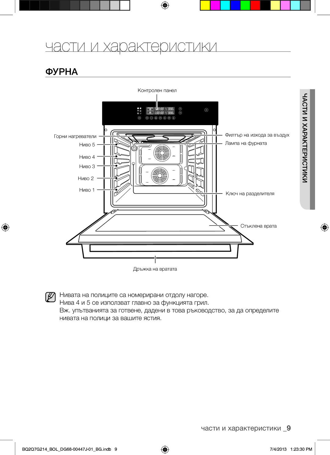 Samsung BQ2Q7G214/BOL manual Фурна, Части и характеристики 