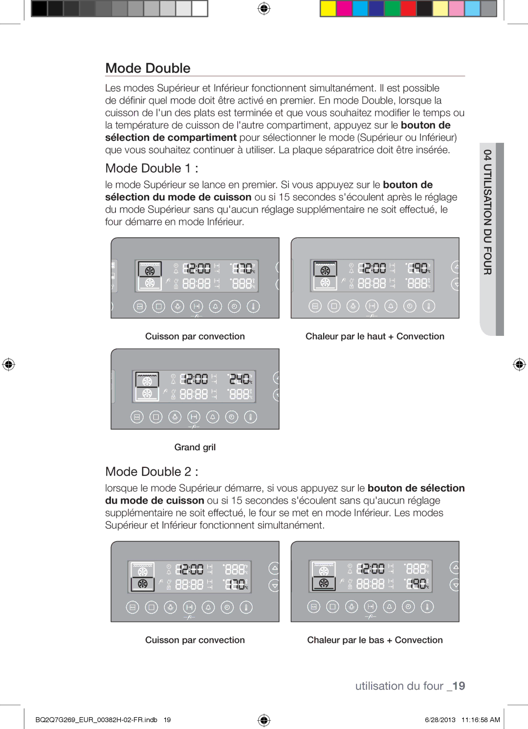 Samsung BQ2Q7G269/EUR manual Mode Double 