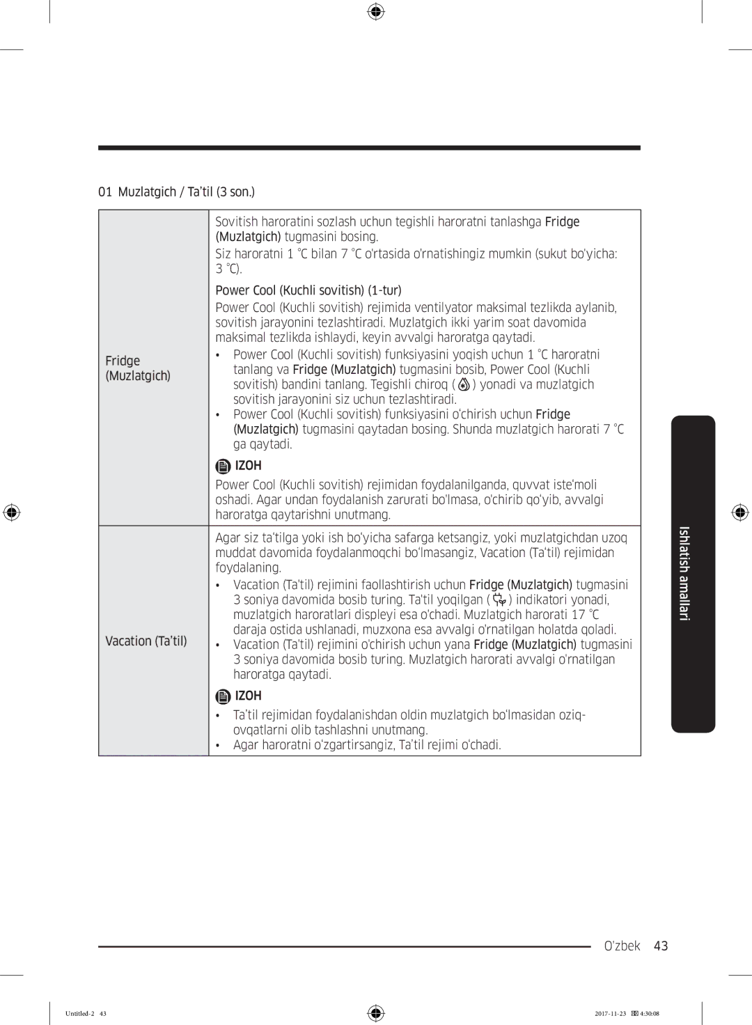 Samsung BRB260030WW/WT, BRB260087WW/WT manual Muzlatgich, Sovitish jarayonini siz uchun tezlashtiradi, Haroratga qaytadi 