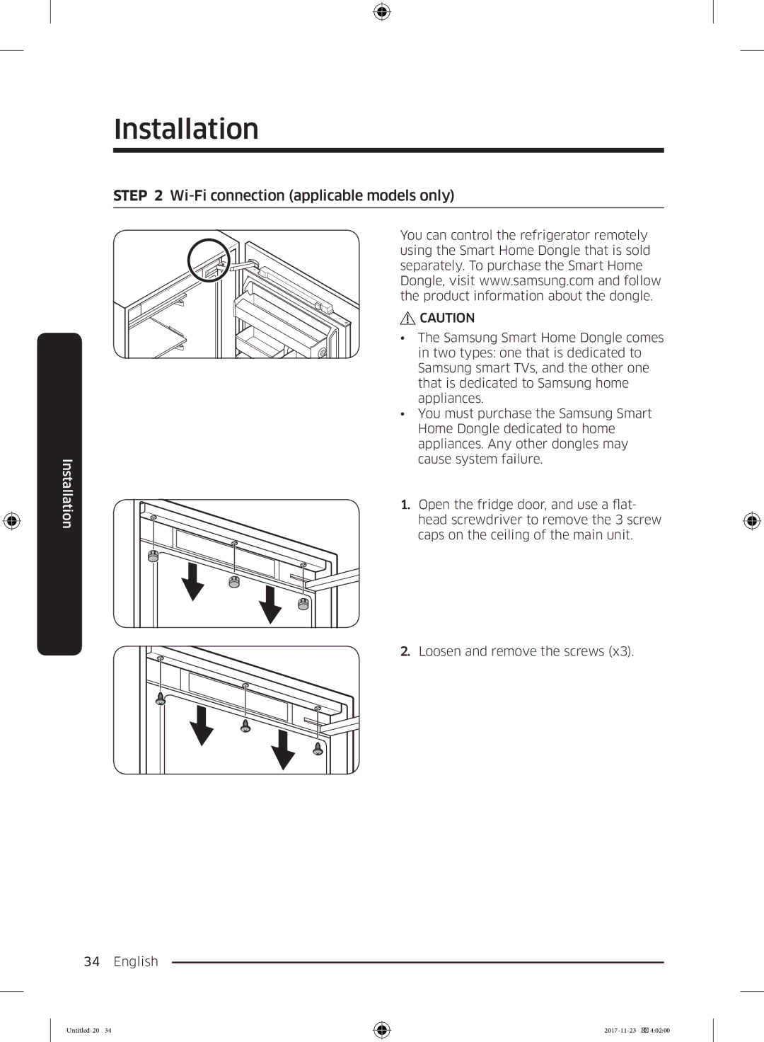 Samsung BRB260034WW/EF, BRB260130WW/EF, BRB260030WW/EF, BRB260176WW/EF manual Wi-Fi connection applicable models only 