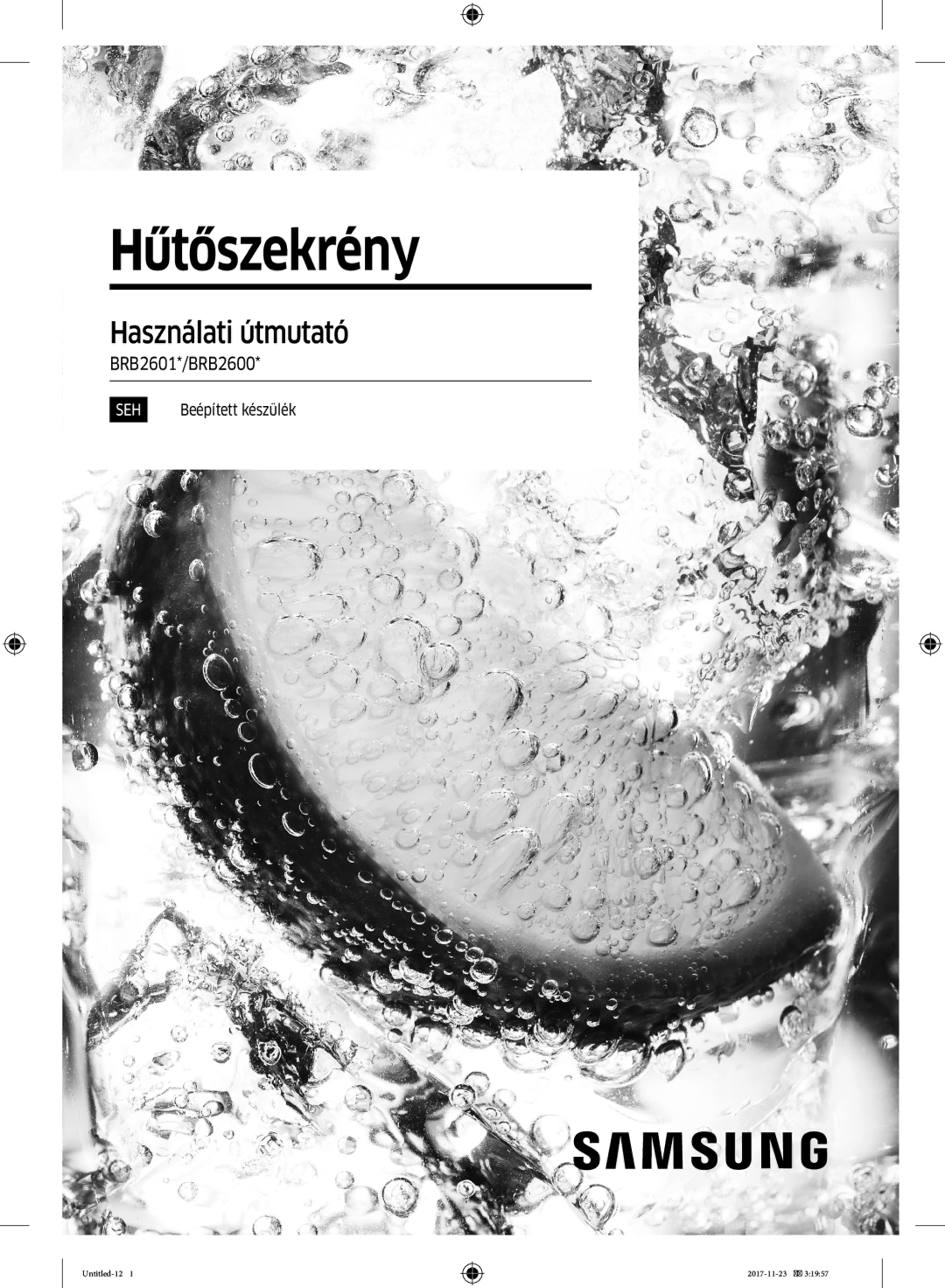 Samsung BRB260131WW/EF, BRB260130WW/EF manual Hűtőszekrény, BRB2601*/BRB2600 