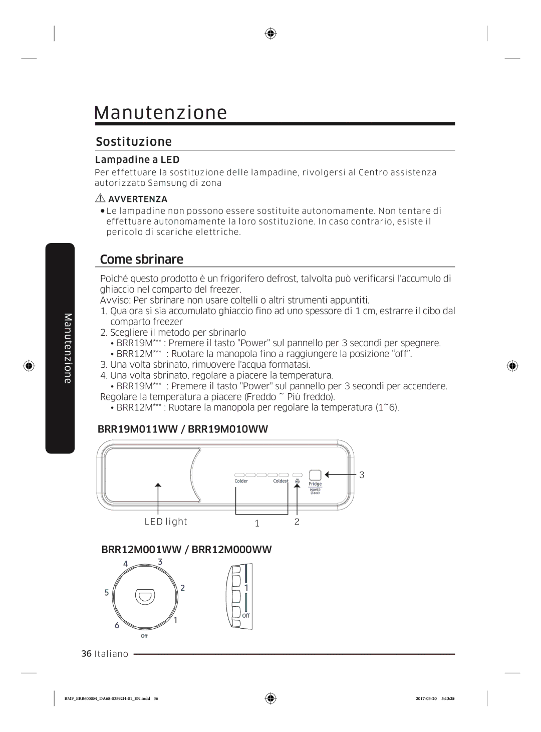 Samsung BRR12M000WW/EG, BRR19M010WW/EG, BRR19M011WW/EG, BRR12M001WW/EG manual RphVeulqduh 