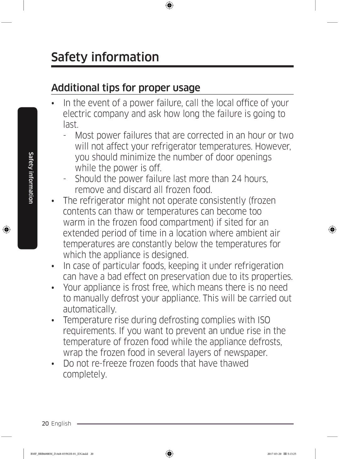 Samsung BRR19M011WW/EG, BRR19M010WW/EG, BRR12M001WW/EG, BRR12M000WW/EG manual Additional tips for proper usage 