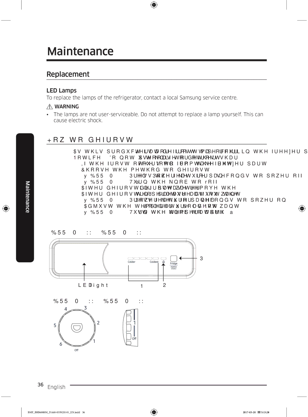 Samsung BRR19M011WW/EG, BRR19M010WW/EG, BRR12M001WW/EG, BRR12M000WW/EG manual Replacement, LED Lamps 