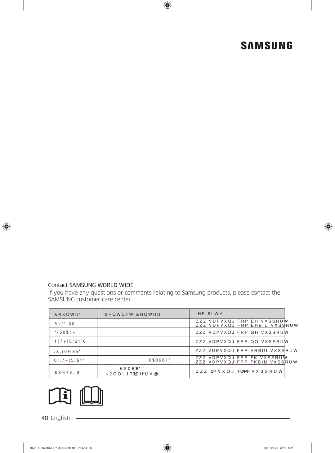 Samsung BRR19M011WW/EG, BRR19M010WW/EG, BRR12M001WW/EG, BRR12M000WW/EG manual  English 