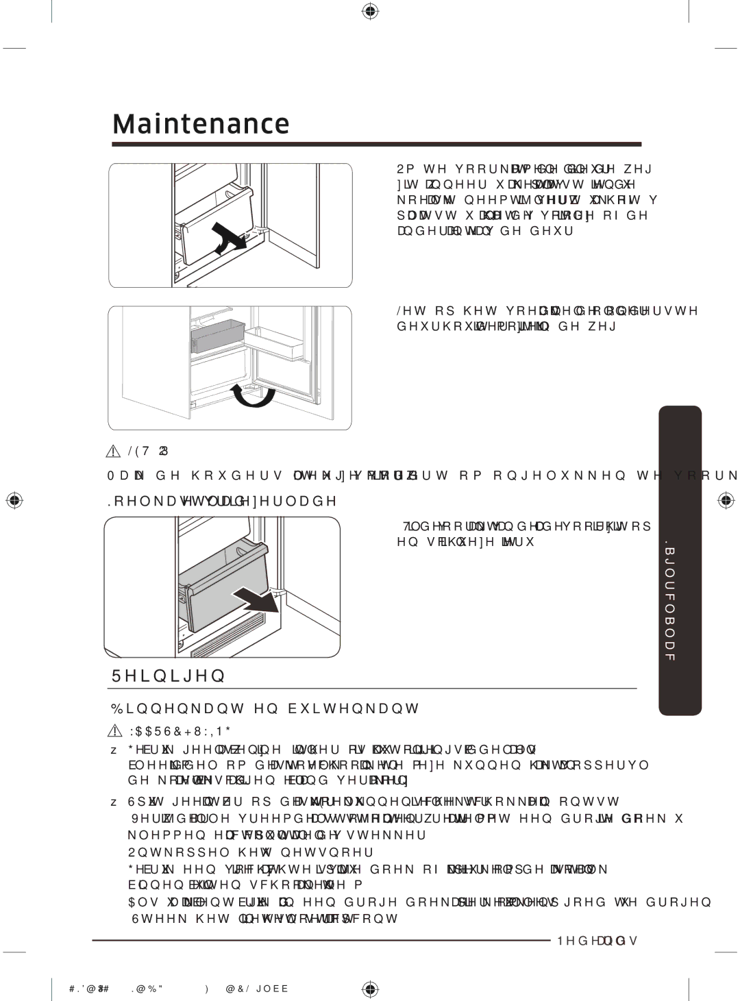 Samsung BRR12M001WW/EG, BRR19M010WW/EG, BRR19M011WW/EG, BRR12M000WW/EG manual HqVfkxliGhhHuxlw,  2QWNRSSHOKHWQHWVQRHU͘ 