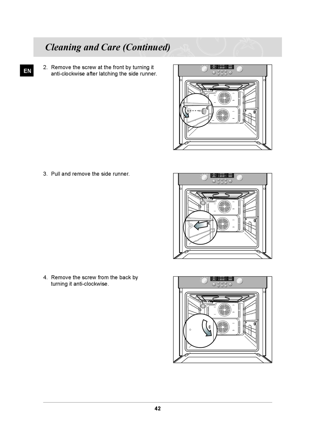 Samsung BT62CDBSTL/XET manual Remove the screw at the front by turning it 