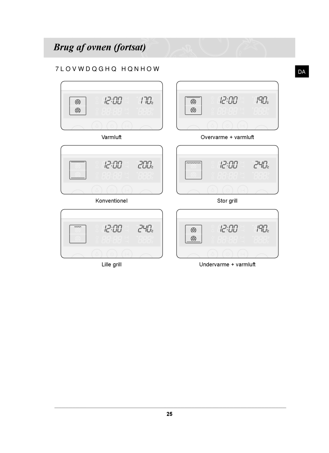 Samsung BT62CDBST/XEE manual Tilstanden enkelt 