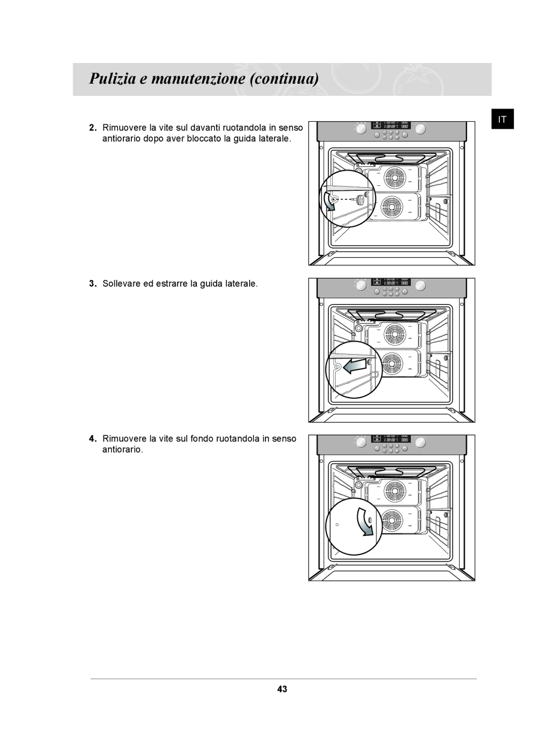 Samsung BT62CDBST/XET manual Pulizia e manutenzione continua 