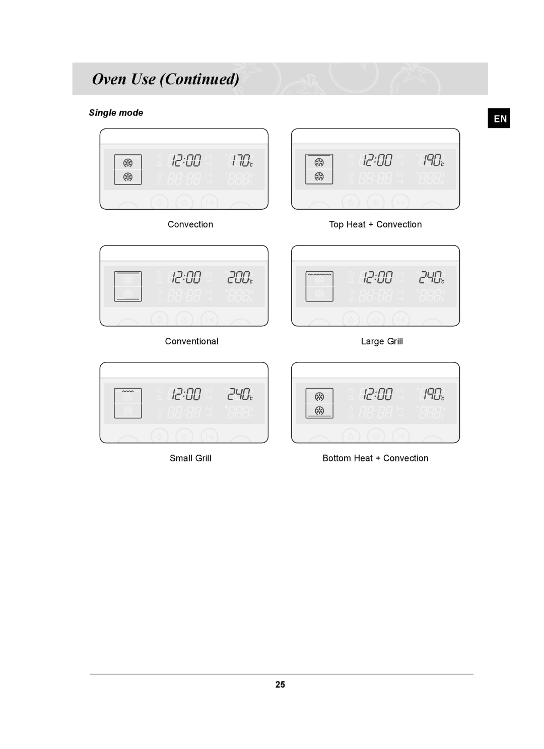 Samsung BT62CDBST/XET manual Single mode 