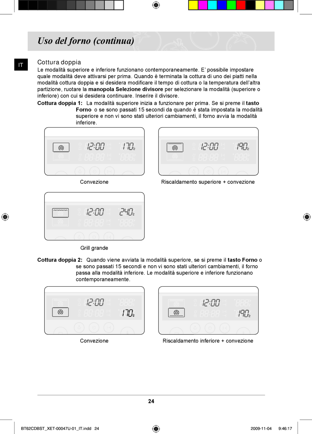 Samsung BT62CDBST/XET manual Cottura doppia 