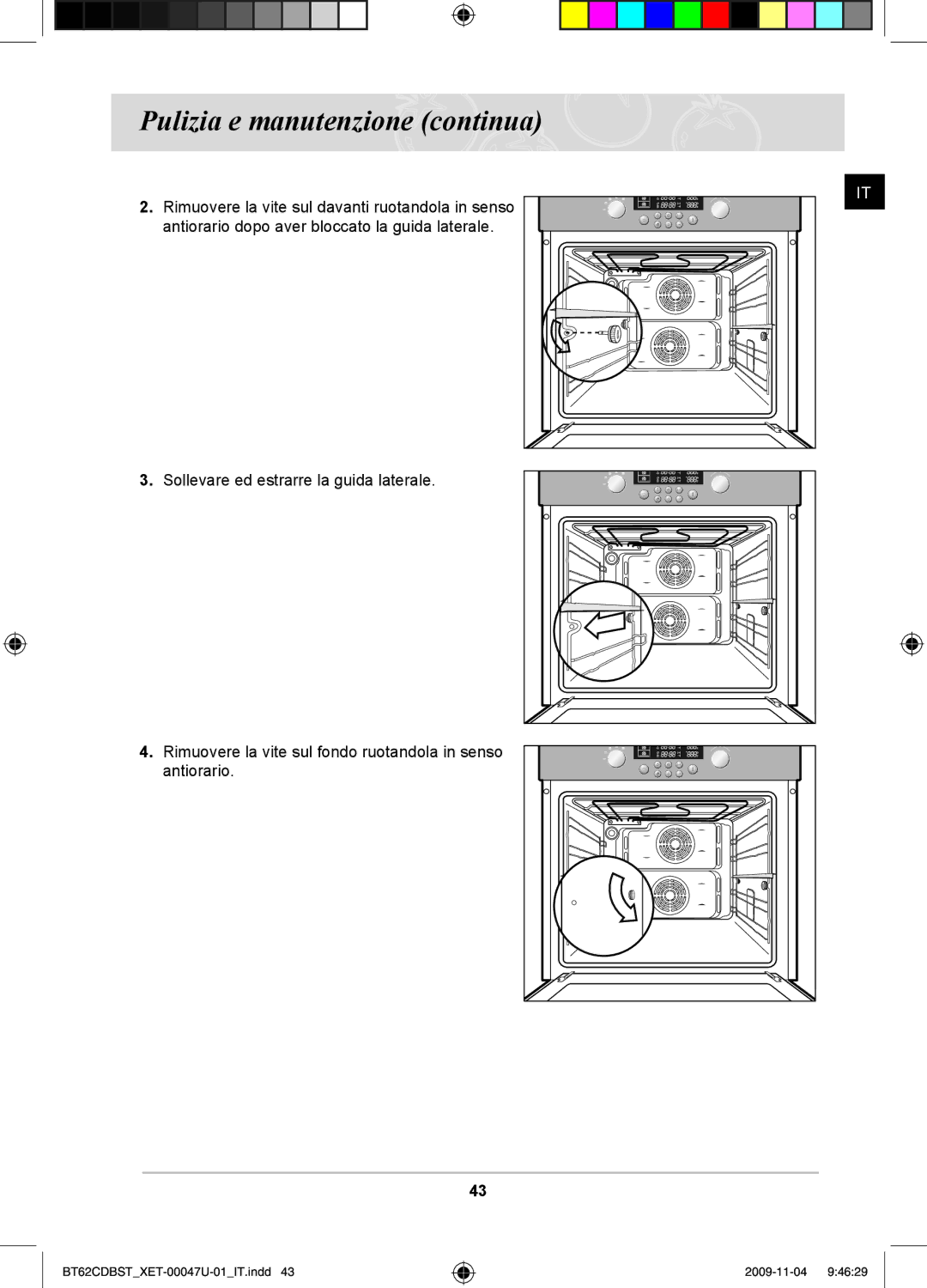 Samsung BT62CDBST/XET manual Pulizia e manutenzione continua 