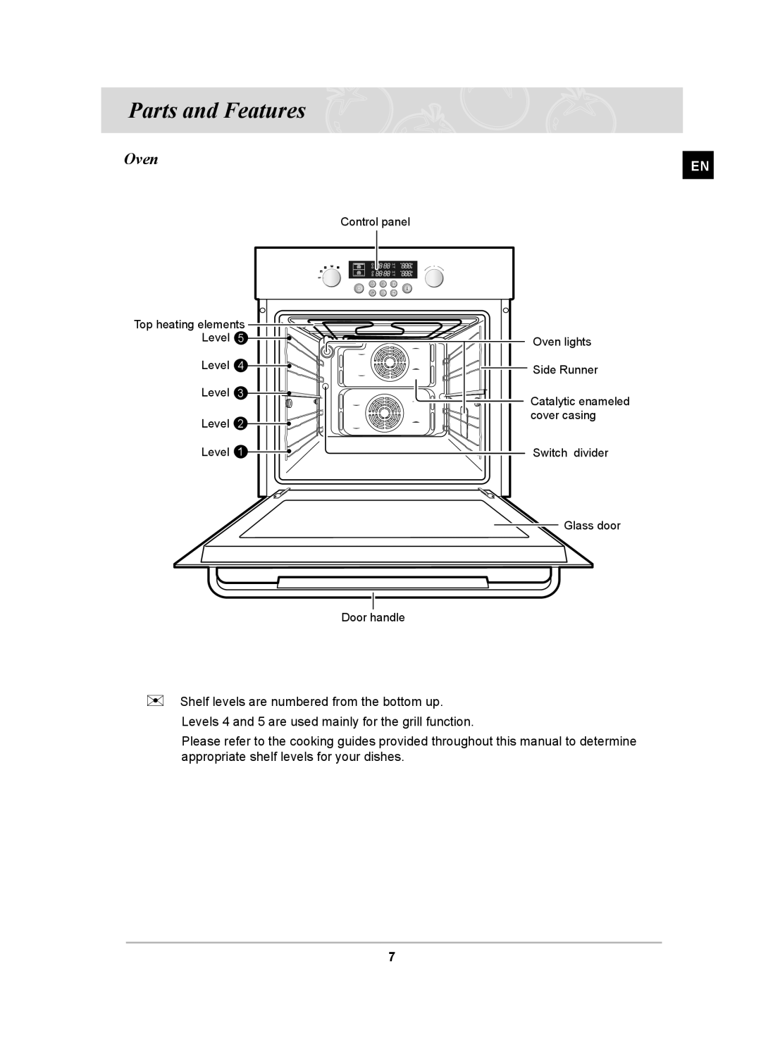 Samsung BT62CDST/GEN, BT62CDST/BOL manual Parts and Features, Oven 