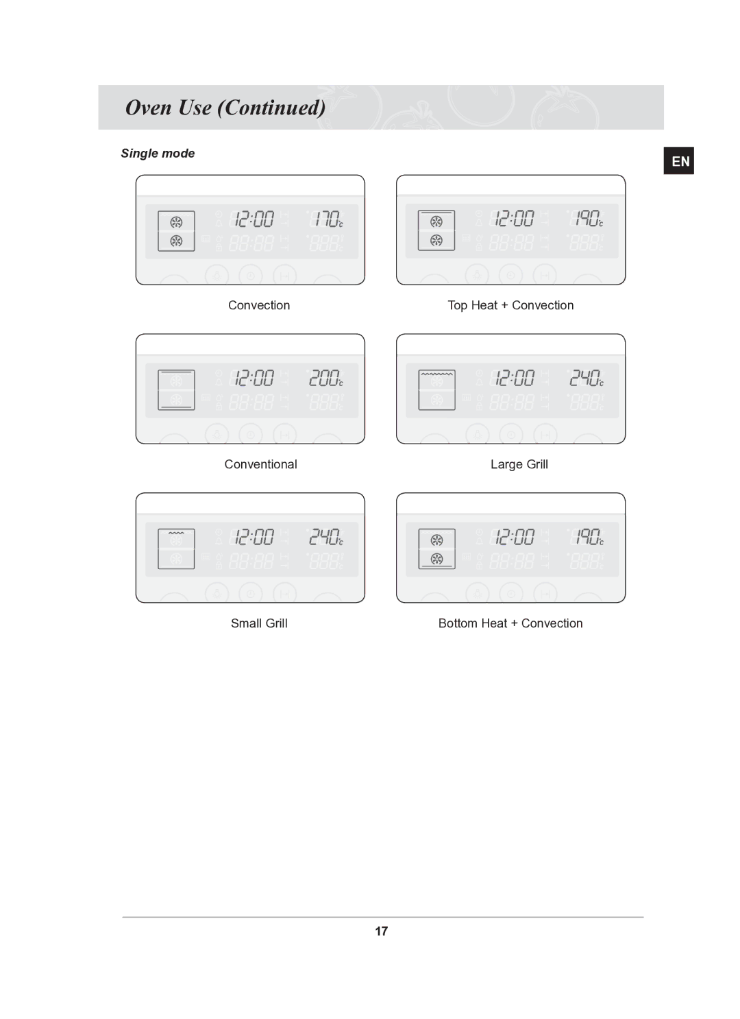 Samsung BT62FQBPST/XEE manual Single mode 