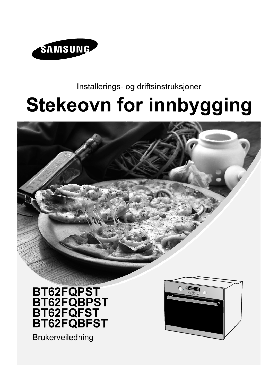 Samsung BT62FQBPST/XEE manual Stekeovn for innbygging 