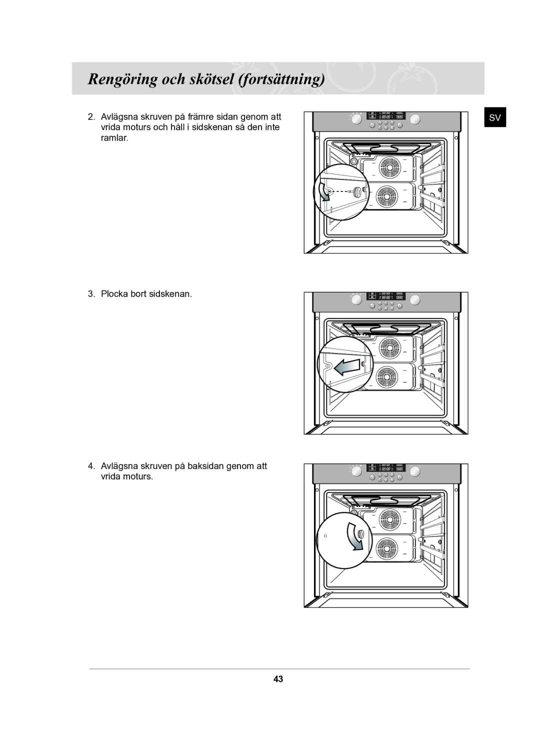 Samsung BT62TDBB/XEE manual Rengöring och skötsel fortsättning 