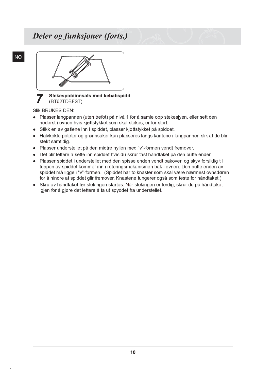 Samsung BT62TDBB/XEE manual BT62TDBFST 