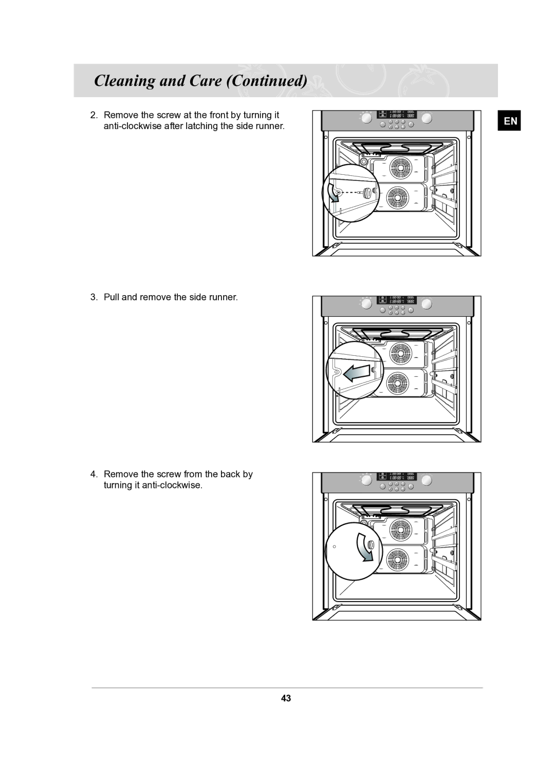 Samsung BT62TDBST/XEE manual Cleaning and Care 