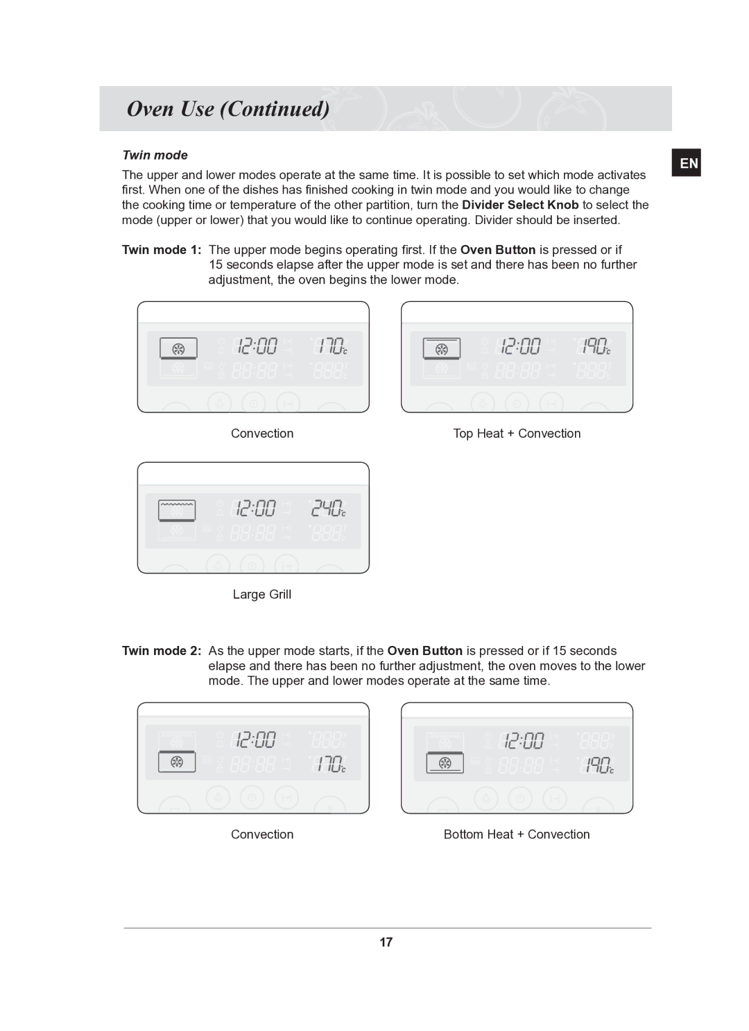 Samsung BT62TQBPST/XEE manual Twin mode 