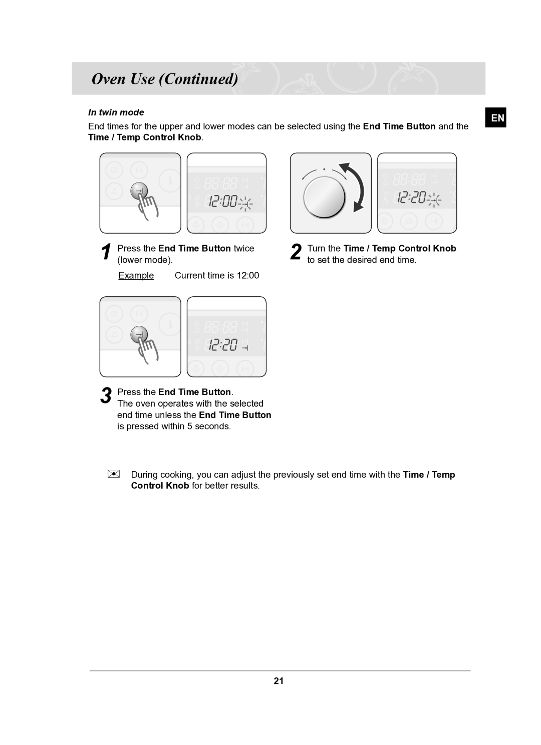 Samsung BT62TQBPST/XEE manual Oven Use 