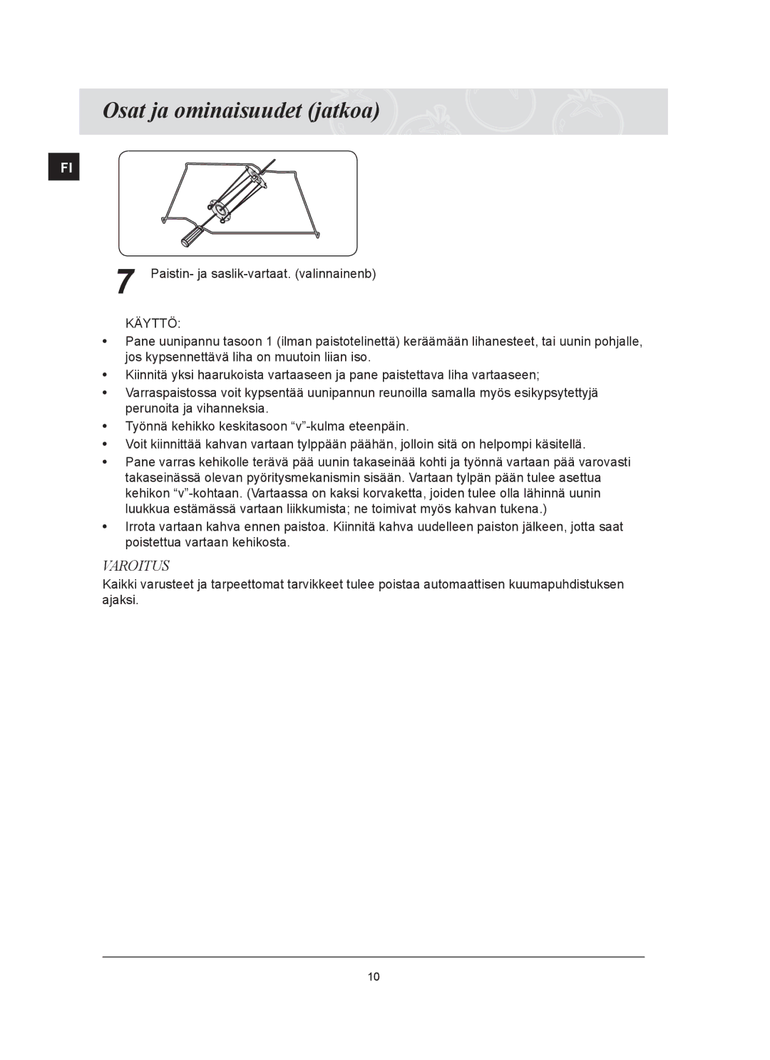 Samsung BT62TQBPST/XEE manual Käyttö 