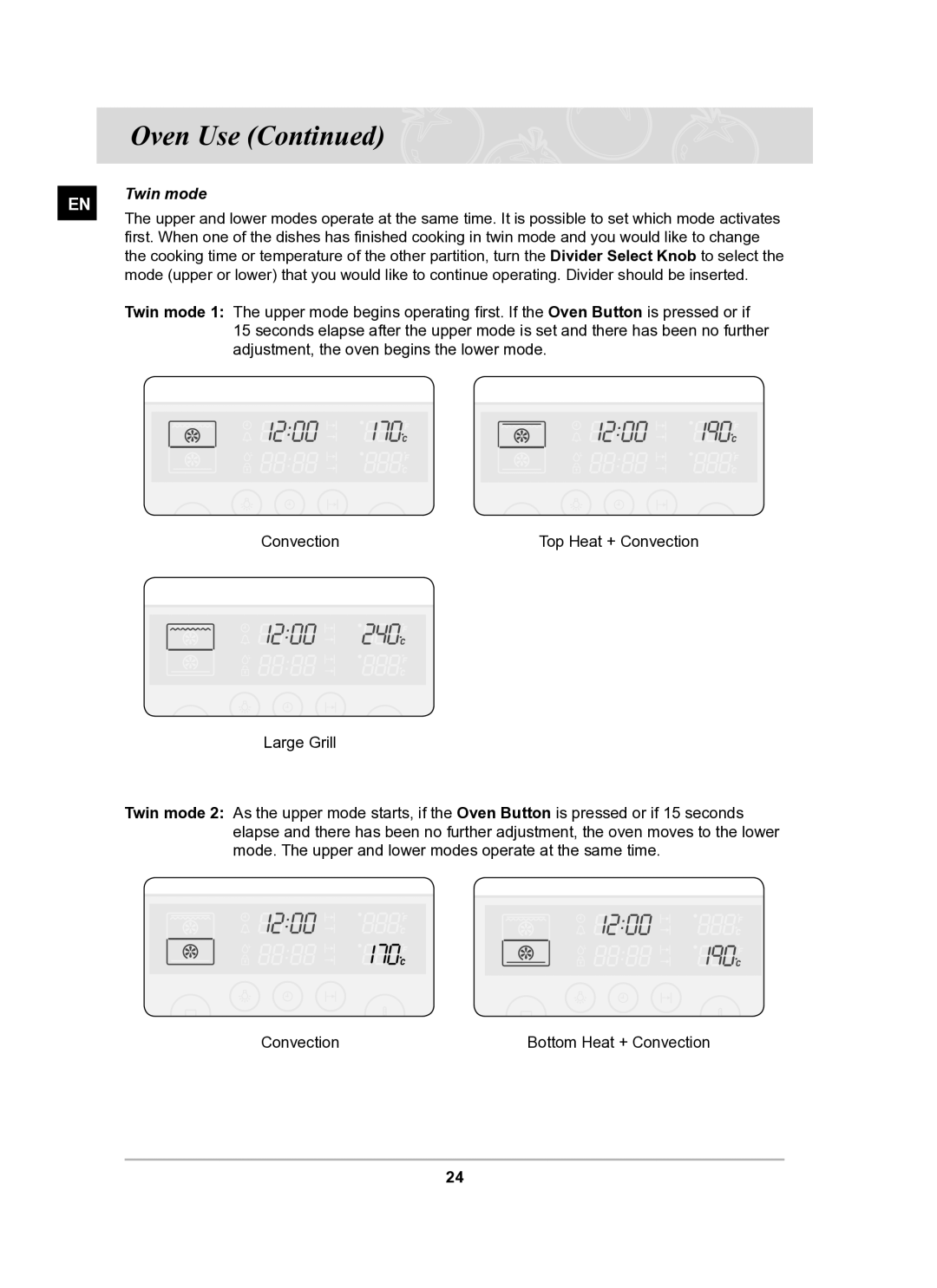 Samsung BT63CDAL/BOL manual Twin mode 