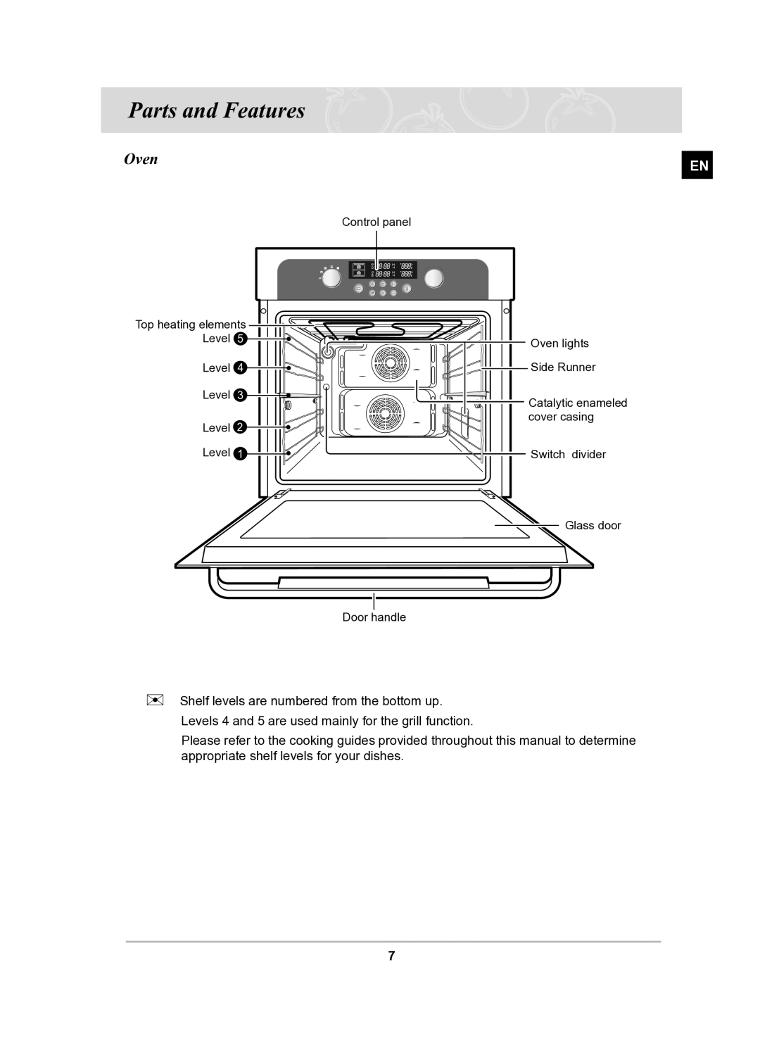 Samsung BT63CDAL/BOL manual Parts and Features, Oven 