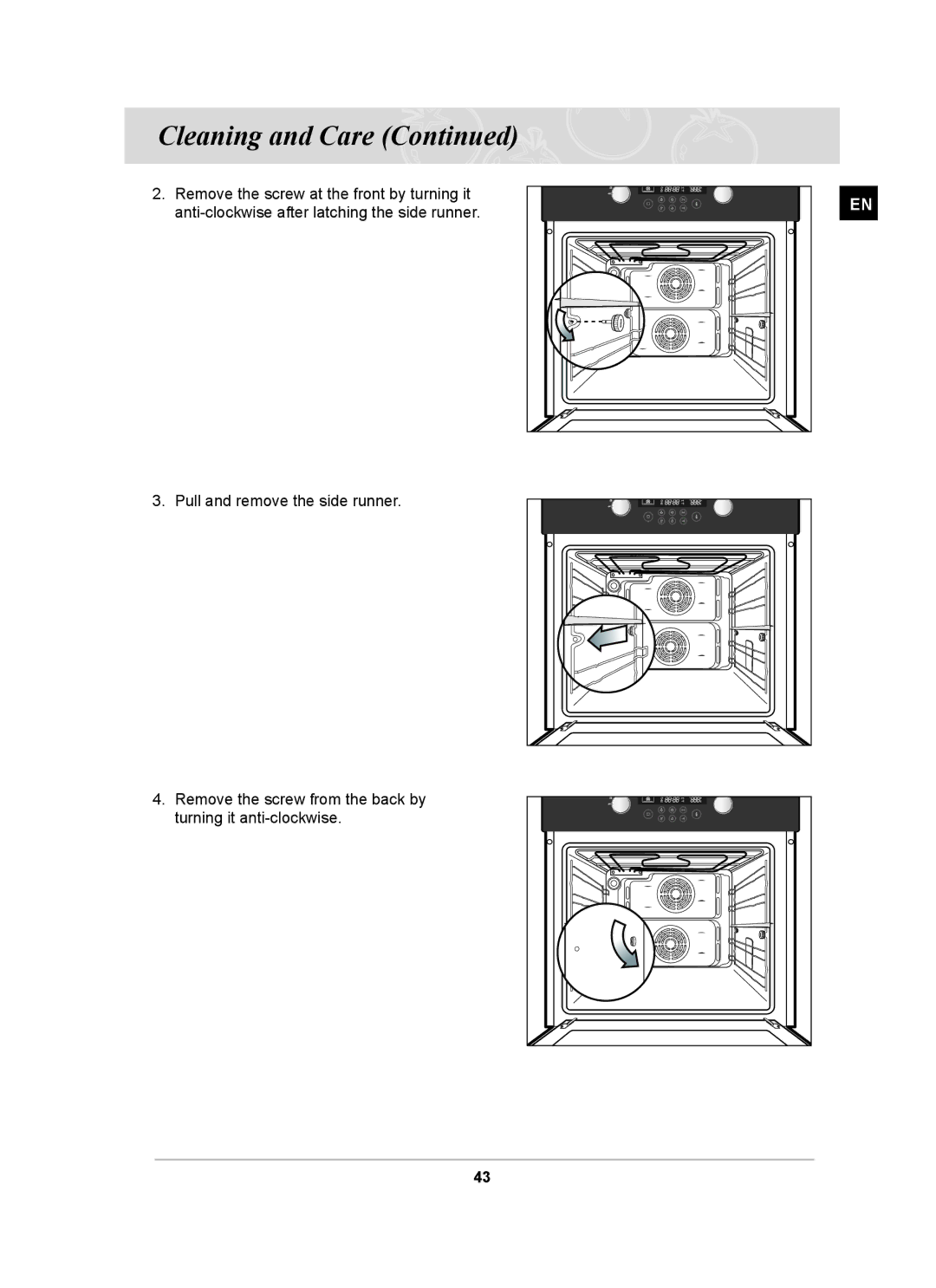 Samsung BT63CDGB/BOL manual Cleaning and Care 