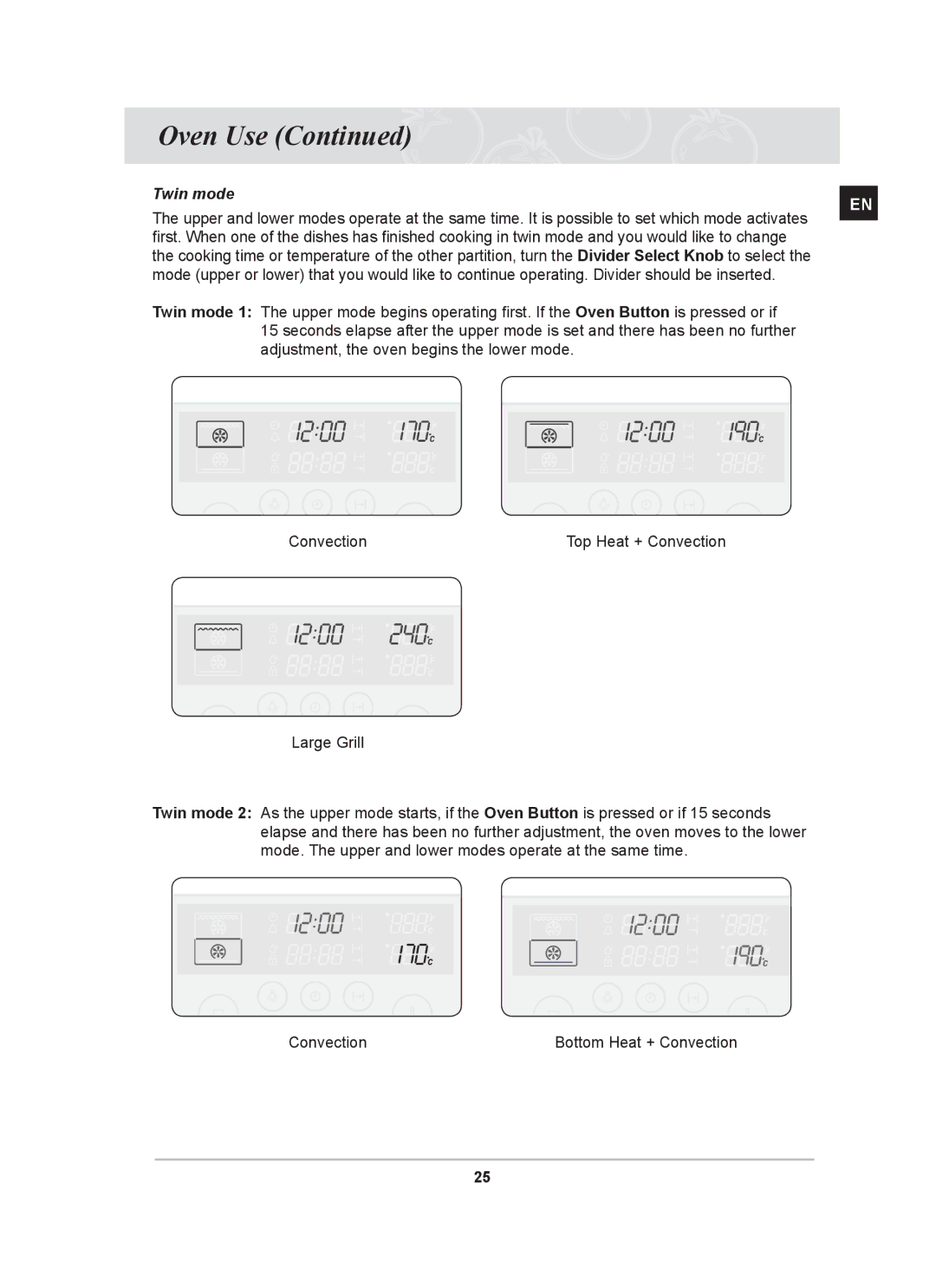 Samsung BT63TDFST/XEH, BT63TDFST/BOL manual Twin mode 