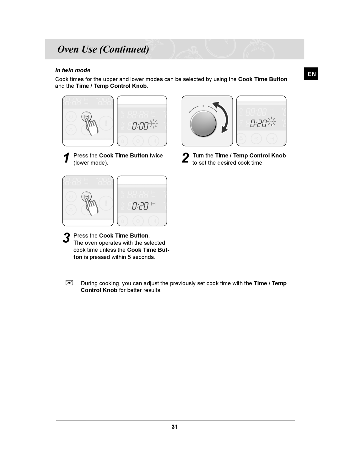 Samsung BT63TDFST/XEH, BT63TDFST/BOL manual Oven Use 