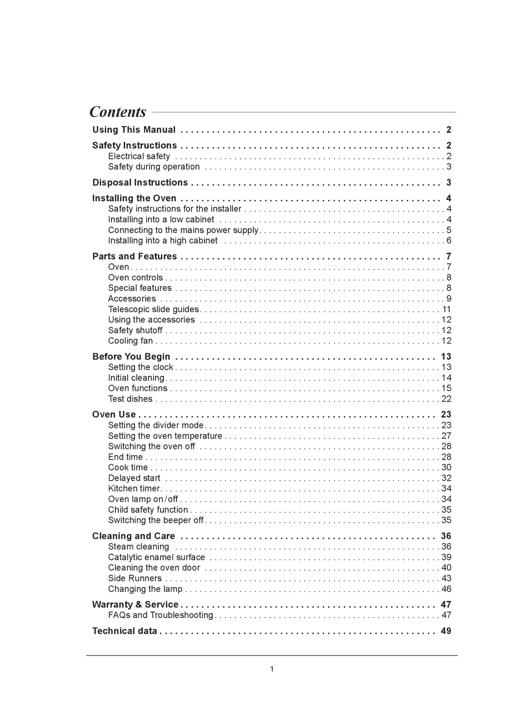 Samsung BT63TDFST/XEH, BT63TDFST/BOL manual Contents 