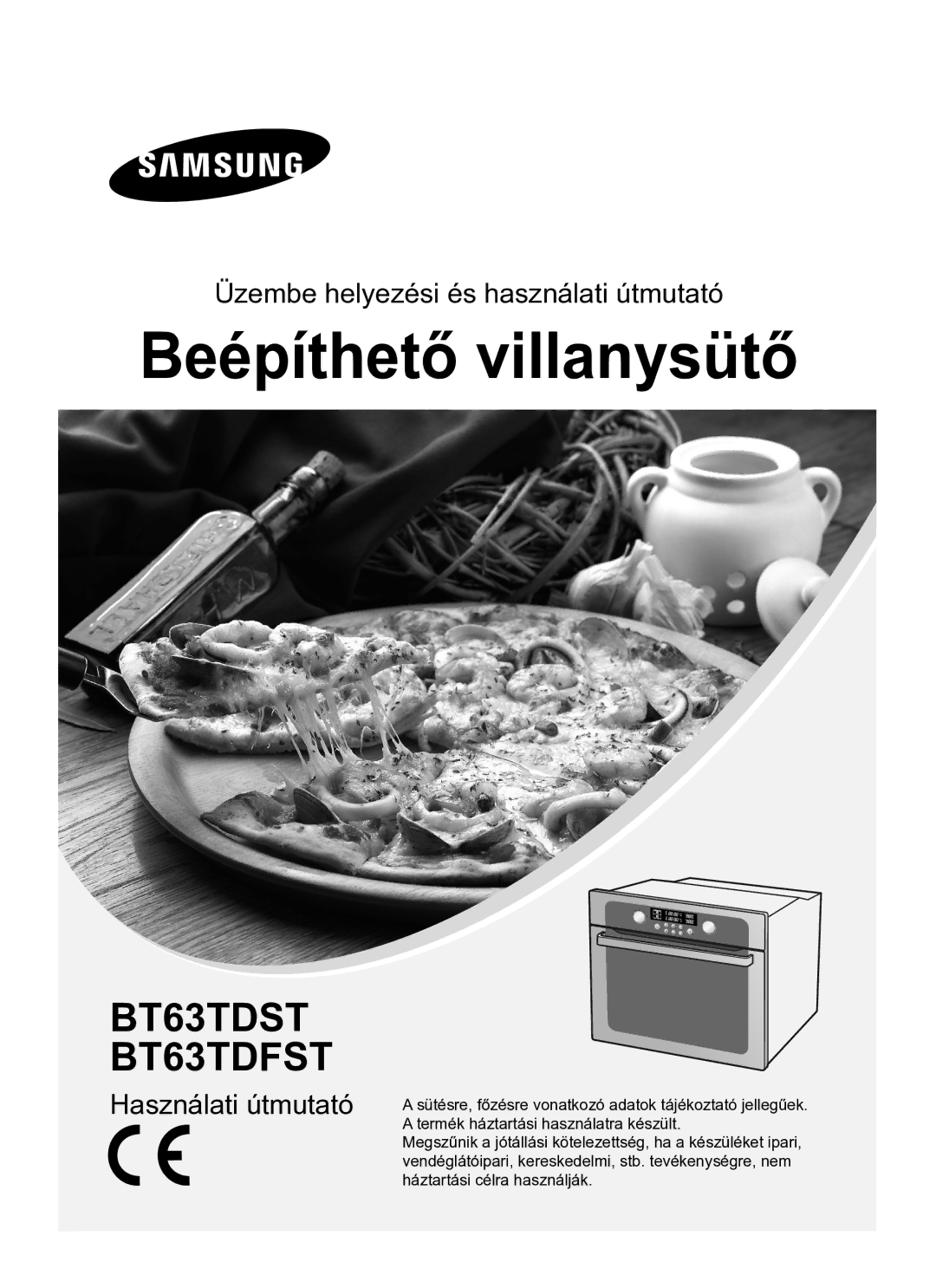 Samsung BT63TDFST/XEH manual Beépíthető villanysütő 