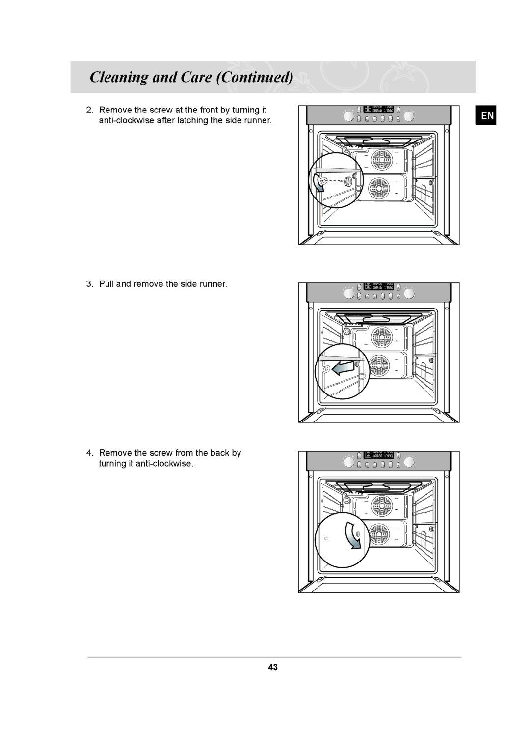 Samsung BT65CDST/SLI manual Cleaning and Care 