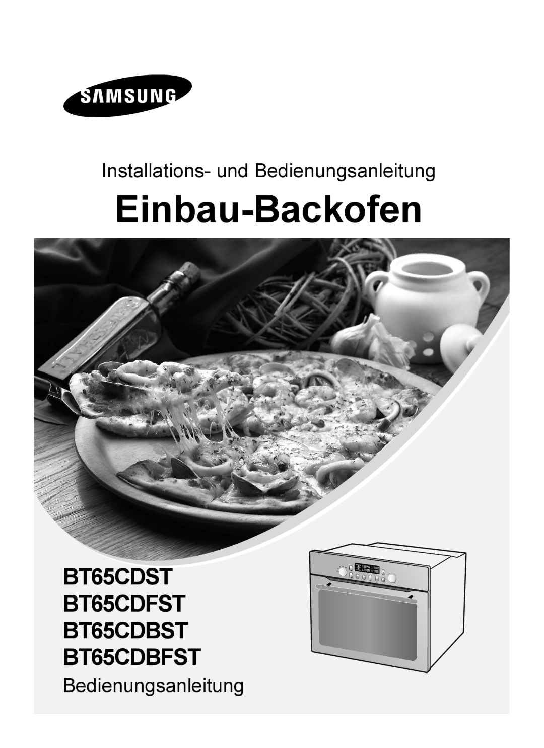 Samsung BT65CDSTR/BWT, BT65CDST/XEG manual Einbau-Backofen 