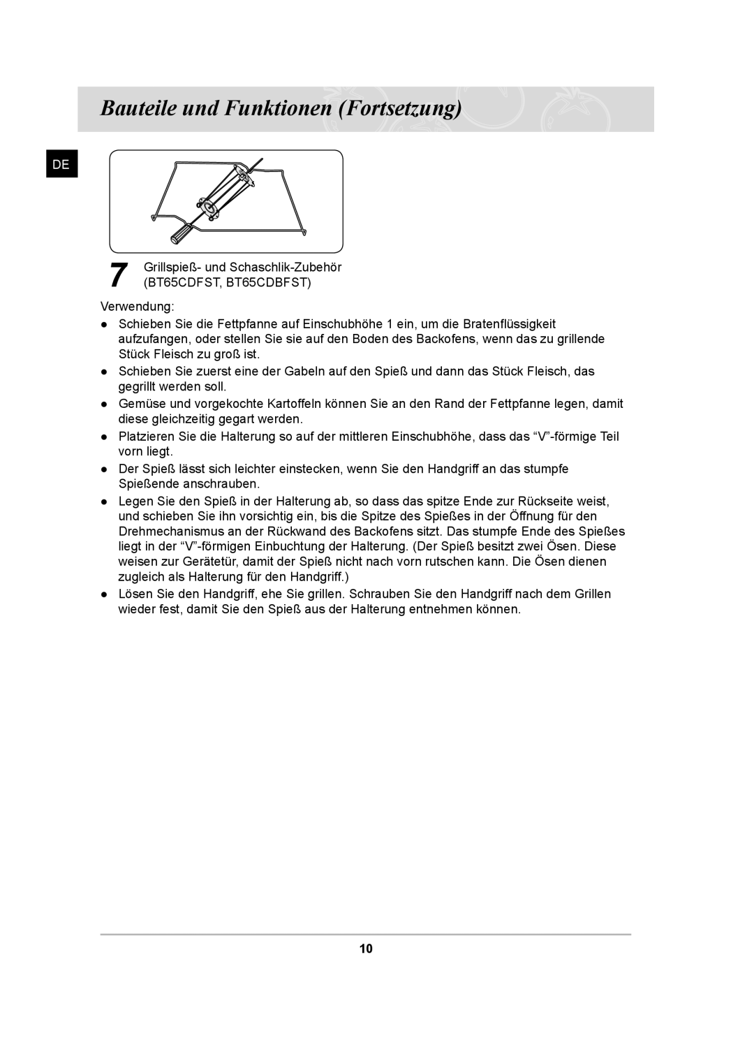 Samsung BT65CDST/XEG, BT65CDSTR/BWT manual BT65CDFST, BT65CDBFST 