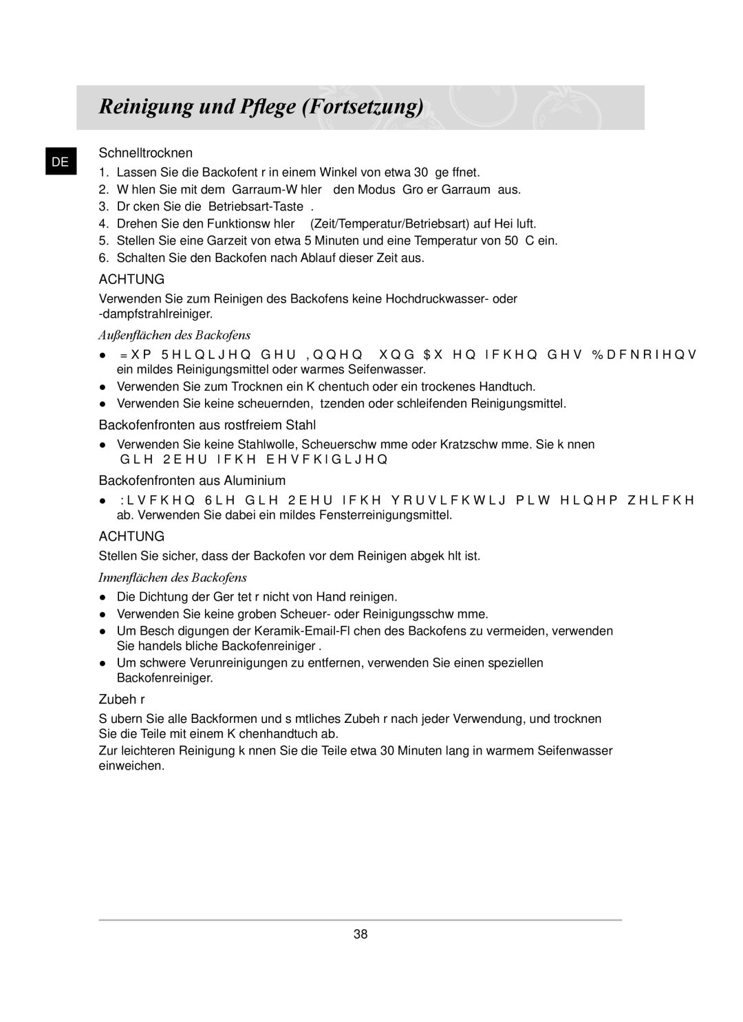 Samsung BT65CDST/XEG manual Drücken Sie die Betriebsart-Taste, Schalten Sie den Backofen nach Ablauf dieser Zeit aus 