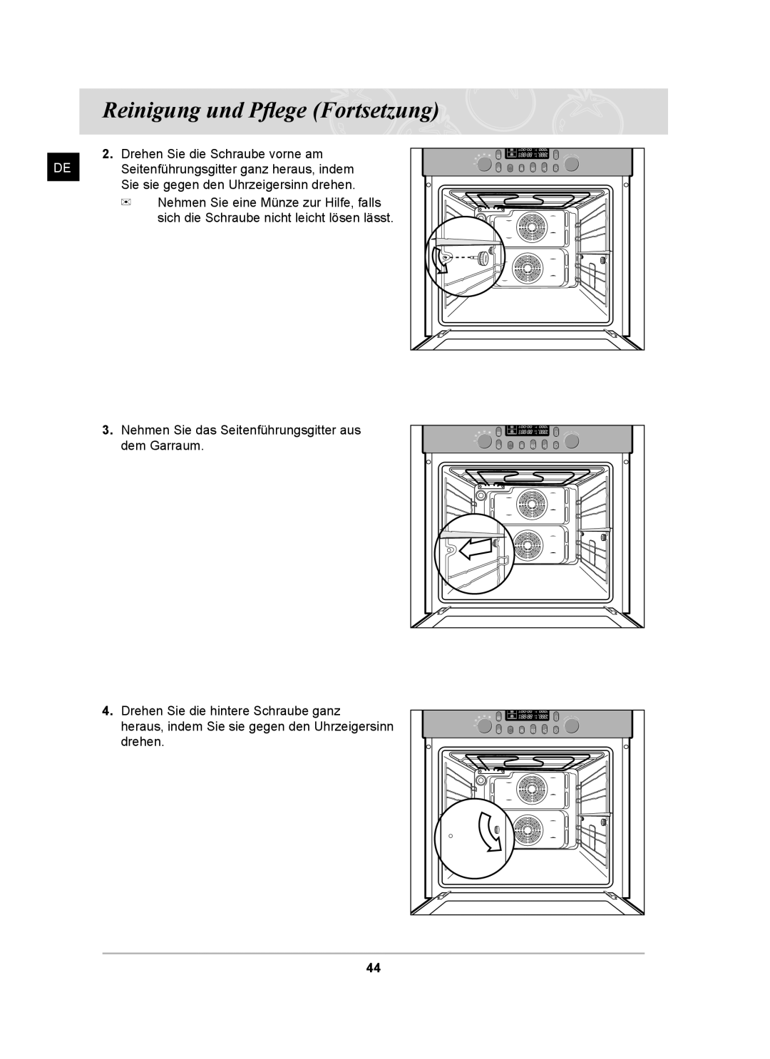 Samsung BT65CDST/XEG, BT65CDSTR/BWT manual Reinigung und Pflege Fortsetzung 