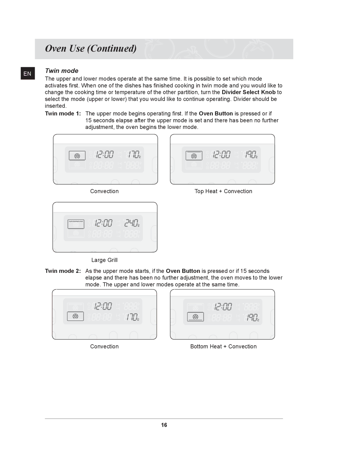 Samsung BT65FQBFST, BT65FQBPST owner manual Twin mode 