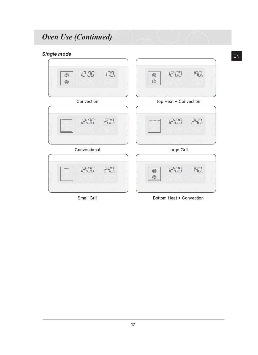 Samsung BT65FQBPST, BT65FQBFST owner manual Single mode 