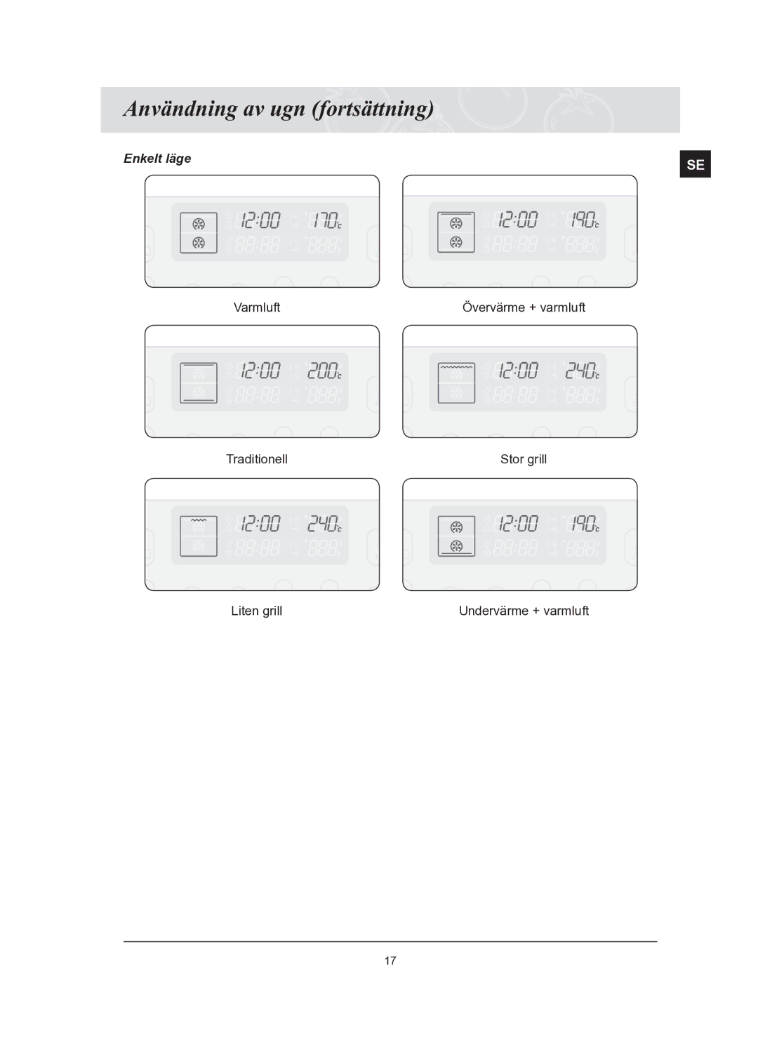 Samsung BT65FQBFST/XEE manual Enkelt läge 