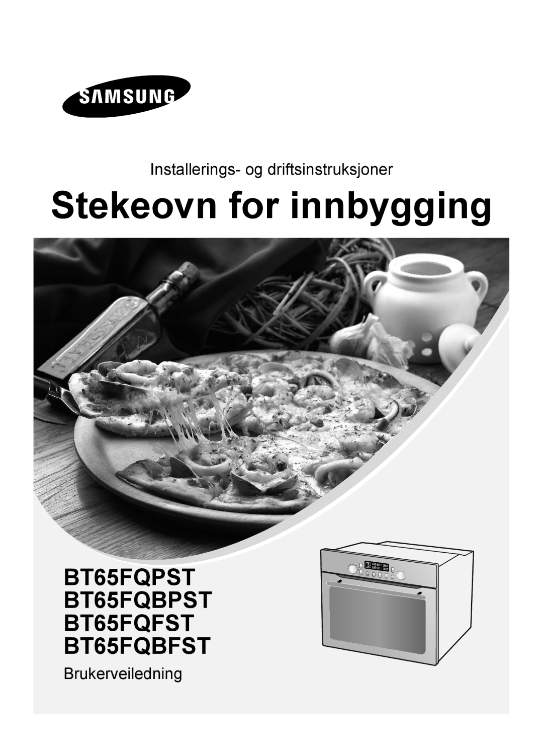 Samsung BT65FQBFST/XEE manual Stekeovn for innbygging 