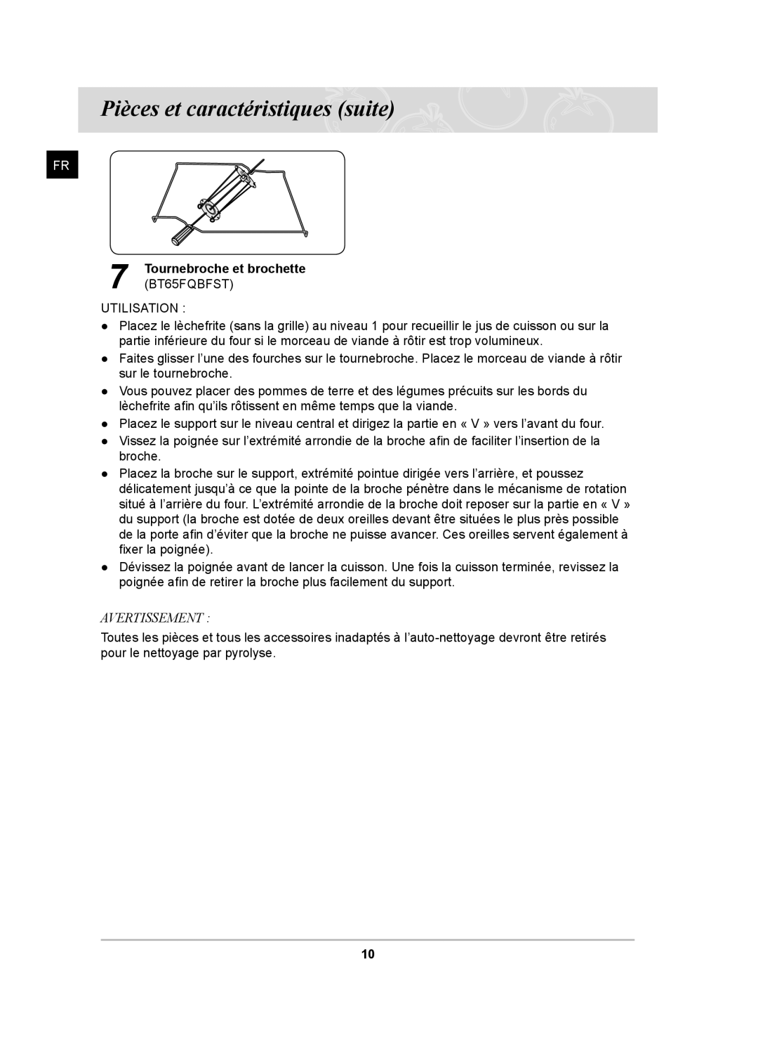 Samsung BT65FQBPST/XEF manual BT65FQBFST 