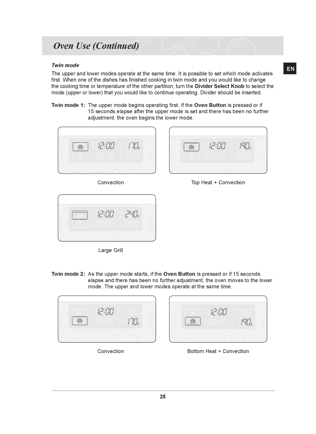 Samsung BT65TDFSTP/XEH, BT65TDFST/XEH manual Twin mode 